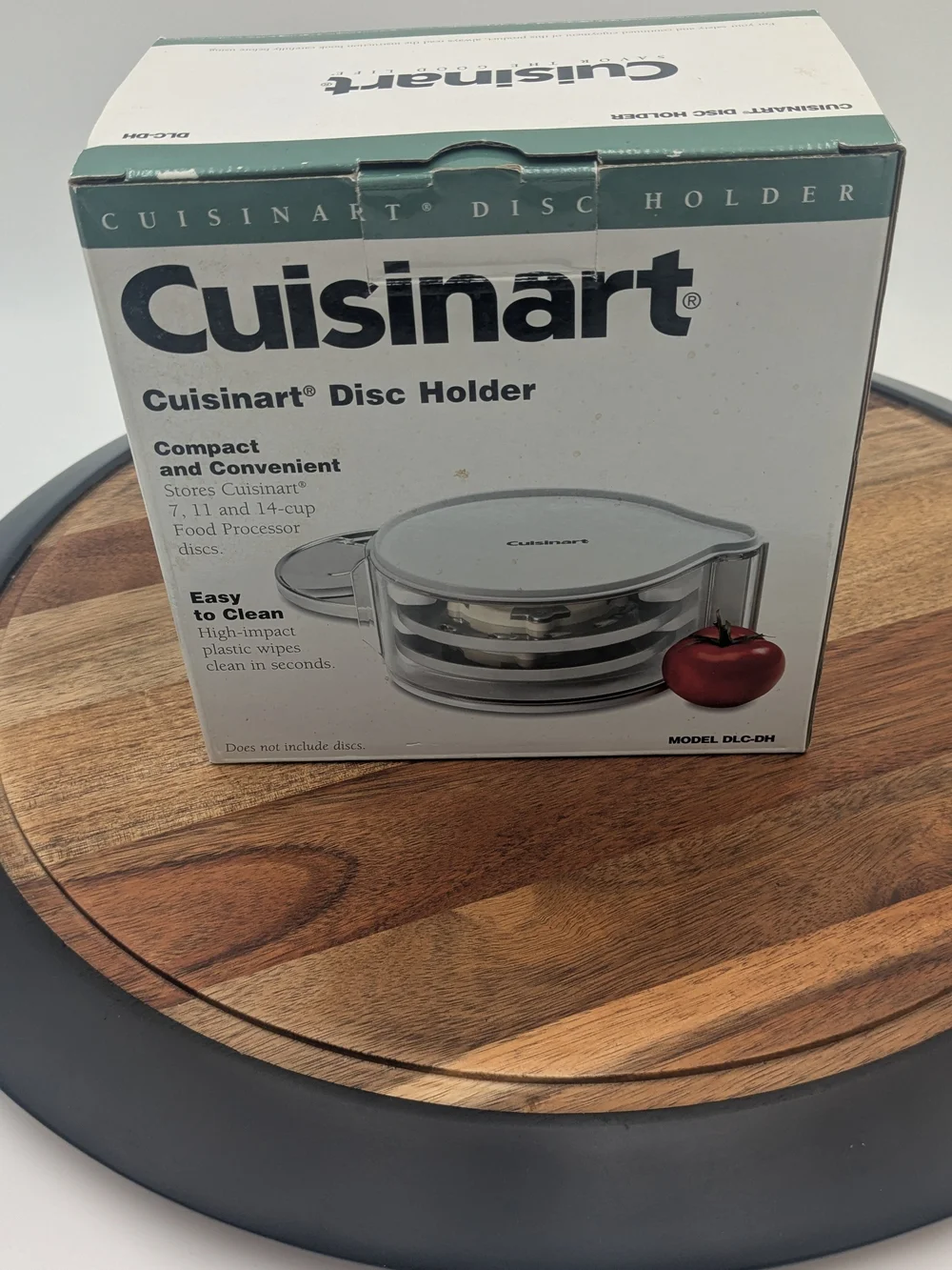 Cuisinart DLC-DH Food Processor Disc Holder w/ 3 Cutting Discs Original Box
